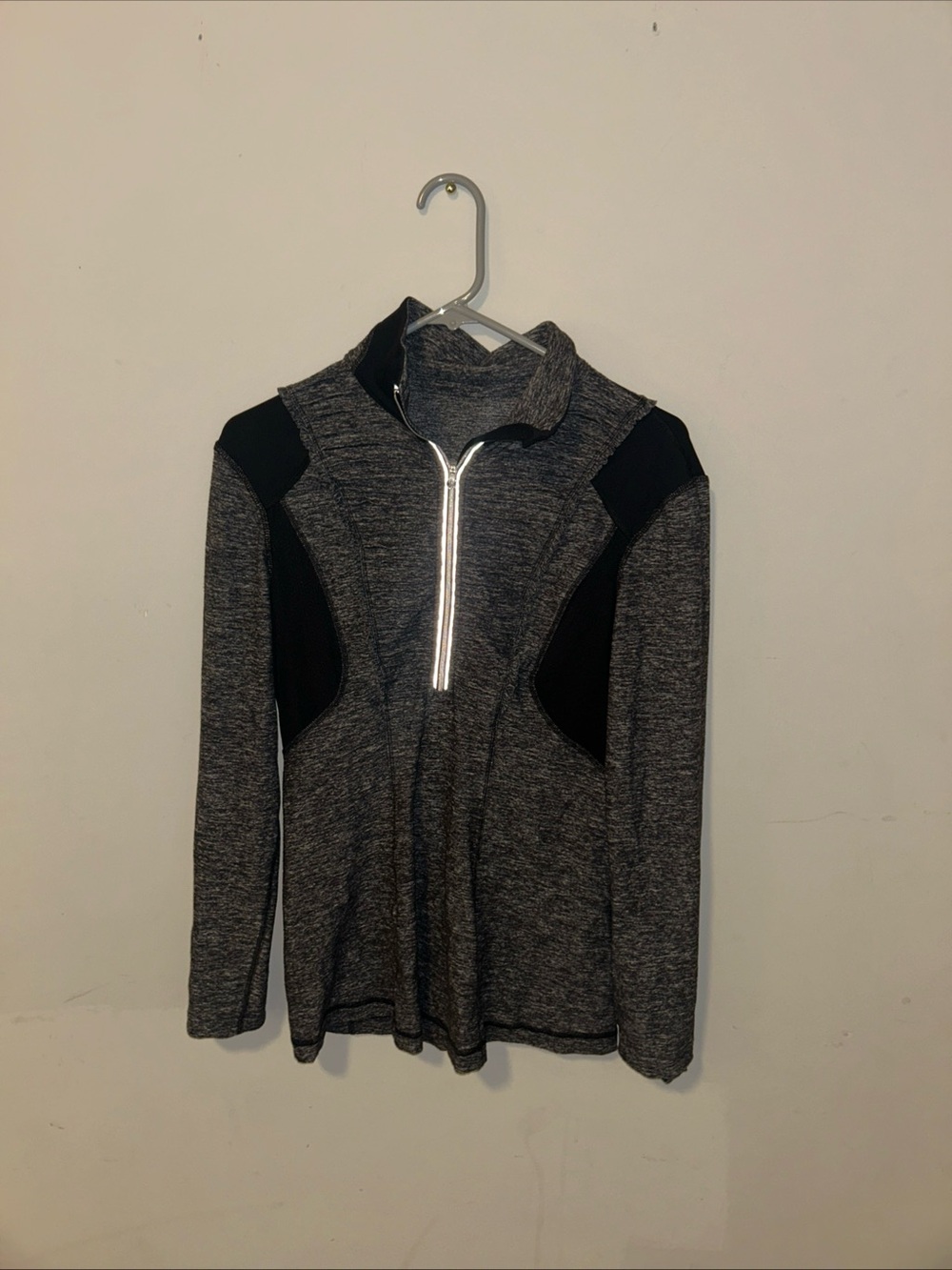 Lululemon medium Gray and Black Half-Zip Athletic Pullover